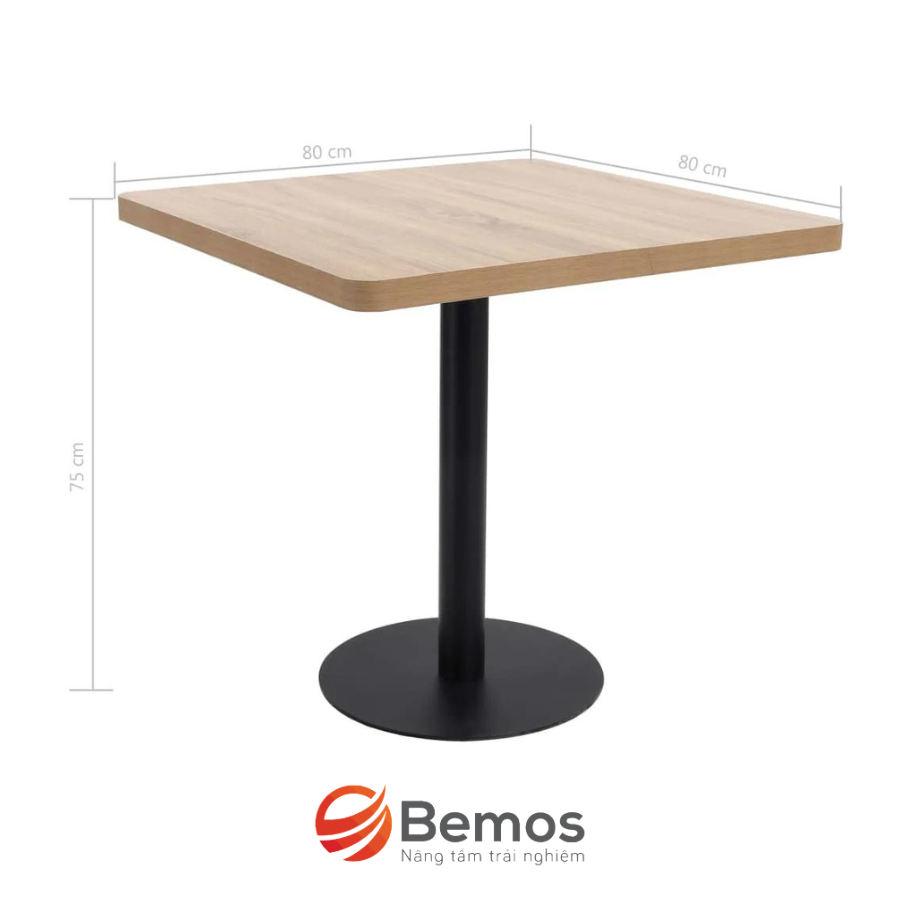 Bàn café chân sắt mặt vuông CF-BM212