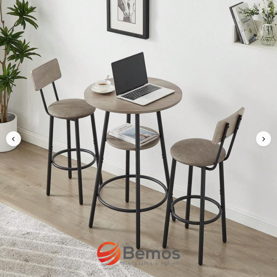 Bộ bàn ghế bar chân sắt CF-BG312