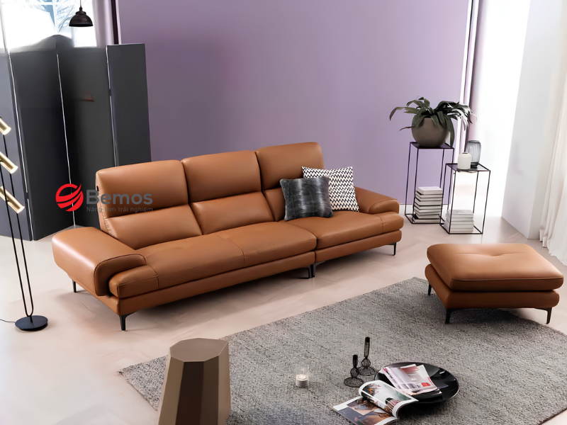 Phòng khách bao nhiêu m2 thì hợp với sofa da 1m8
