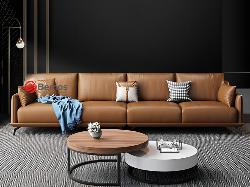 Mẹo chọn đúng kích thước và chất liệu sofa da 2m cho phòng khách