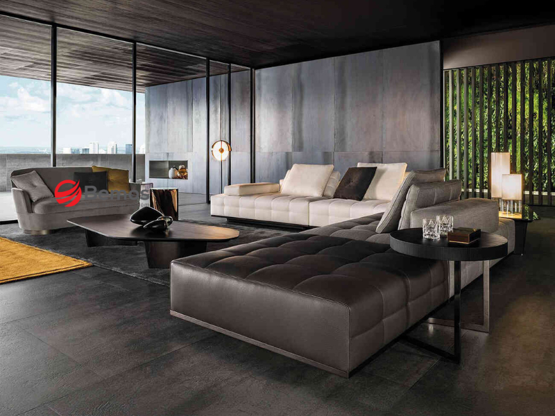 Sofa Da Chữ U - Phòng Khách Bao Nhiêu M² Thì Nên Chọn