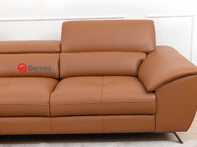 Khám Phá Sofa Da Màu Cam Đất - Điểm Nhấn Độc Đáo Cho Phòng Khách 