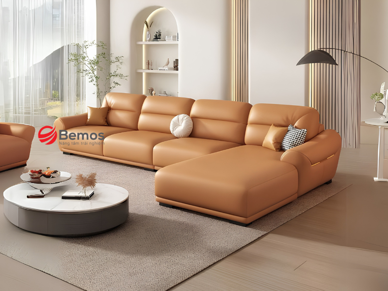 Tại sao sofa da màu cam đất lại khuấy đảo xu hướng nội thất