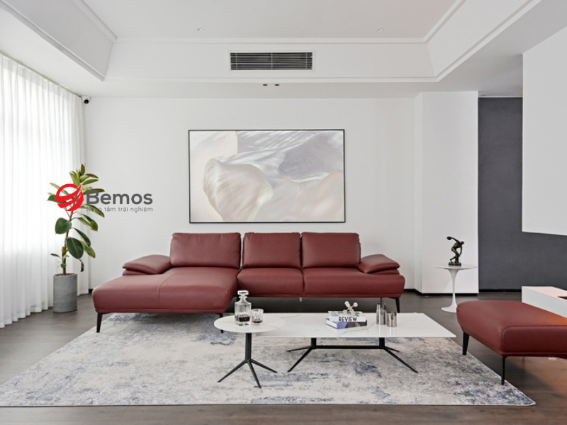  Sofa Da Màu Đỏ - Biểu Tượng Quyền Lực Cho Phòng Khách 2026