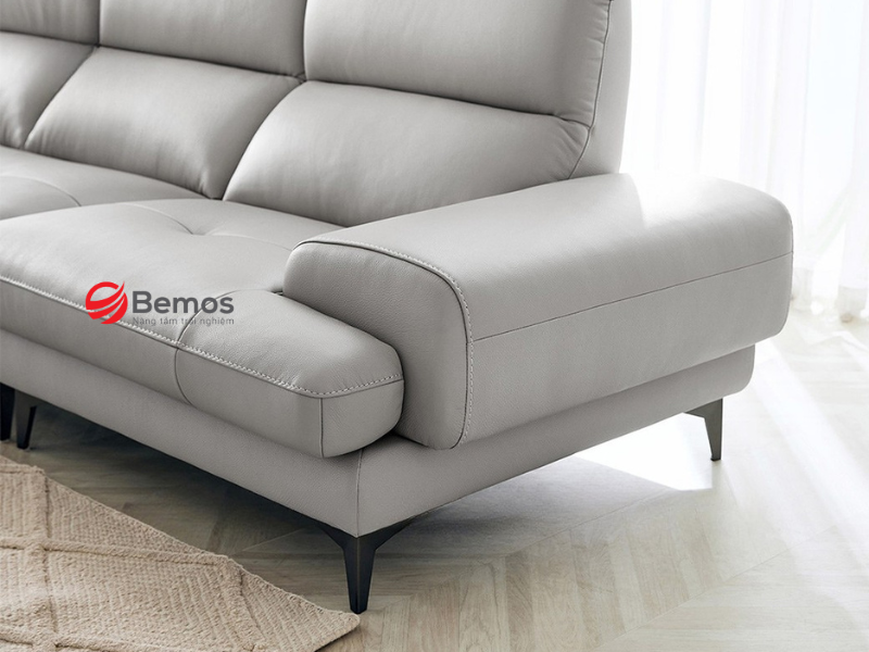 Sofa da màu ghi