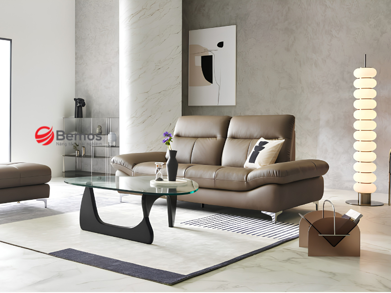 Sofa Da Màu Nâu - Phối Nội Thất Sao Cho Sang, Ấm 