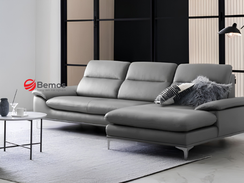 Kinh nghiệm chọn mua sofa da màu xám chuẩn