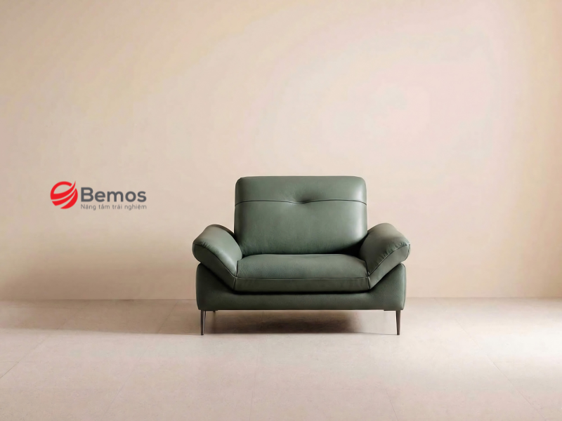 Nghệ Thuật Phối Nội Thất Với Sofa Da Màu Xanh Rêu Sang Trọng 
