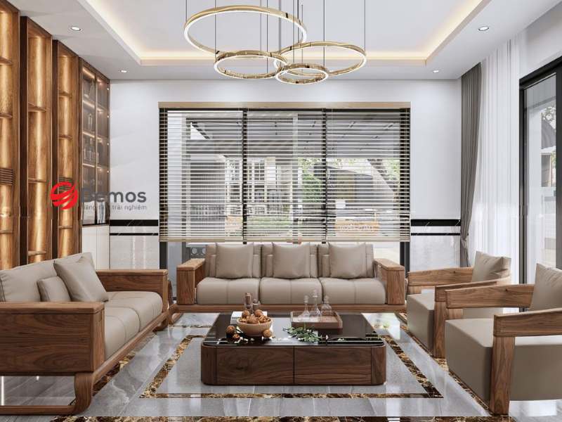 Sofa da phối gỗ là gì? Xu hướng nội thất 2026