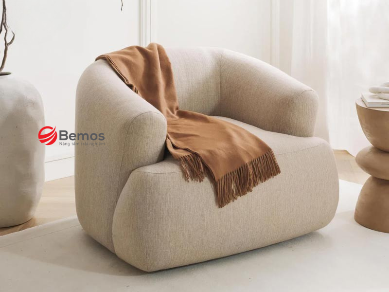 Trải nghiệm thư giãn đỉnh cao với sofa đơn bọc nỉ