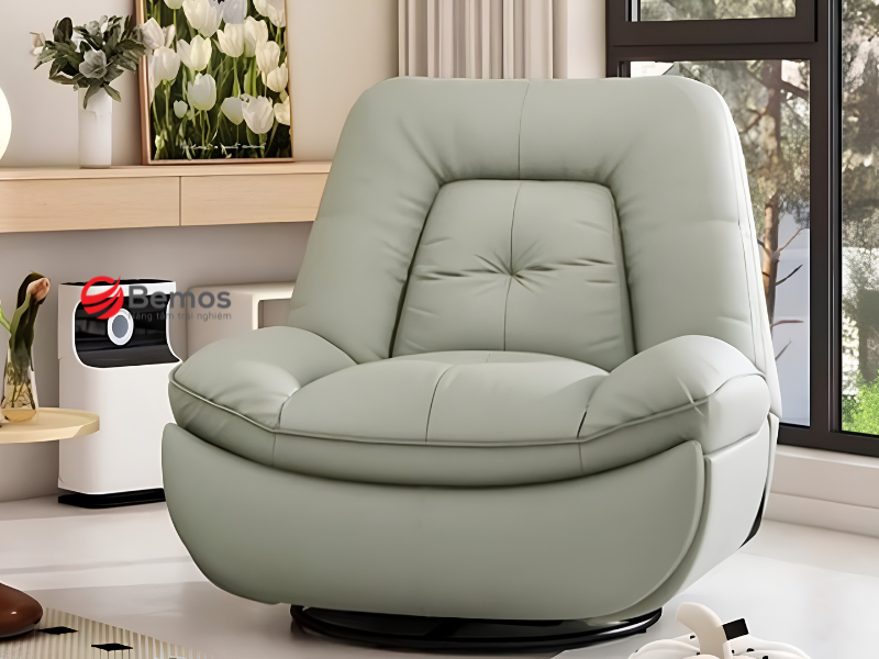 Đánh giá mẫu sofa đơn chân xoay linh hoạt tiện lợi cho phòng làm việc