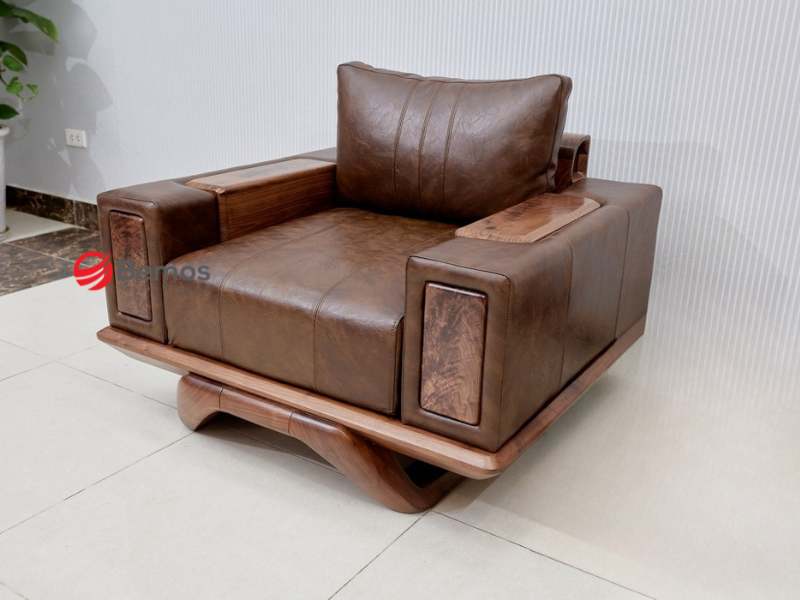 Sofa đơn gỗ sồi