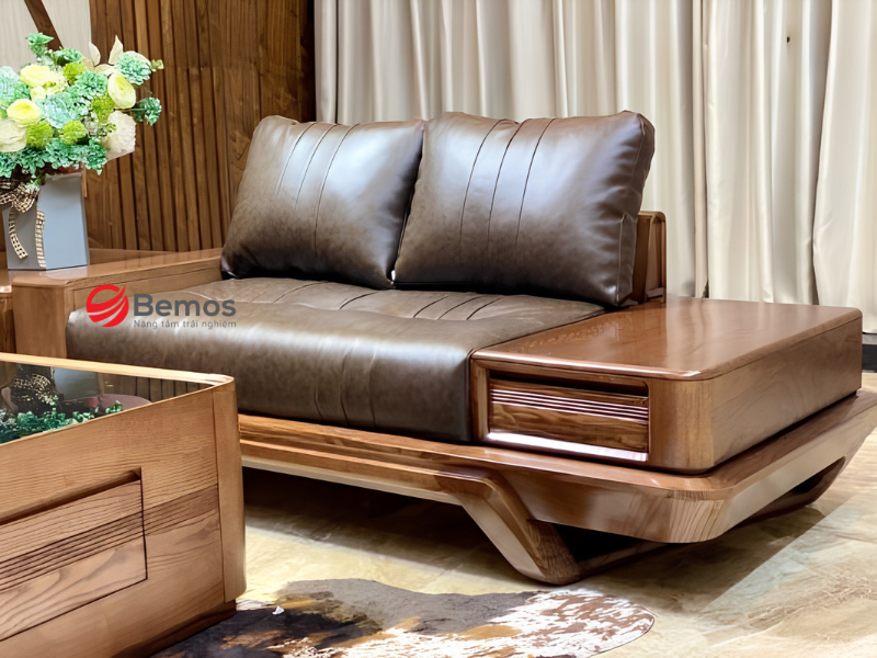 Sofa đơn gỗ sồi