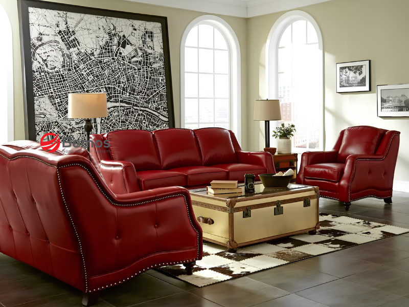 Lý do ghế sofa đơn màu đỏ luôn thu hút mọi ánh nhìn