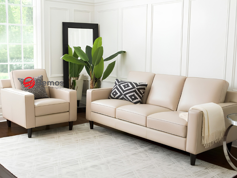 Lý do sofa đơn màu kem được ưa chuộng