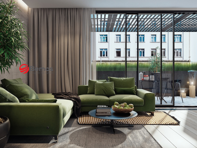 Sofa Đơn Màu Xanh Mát Mắt Khơi Nguồn Cảm Hứng Thư Giãn