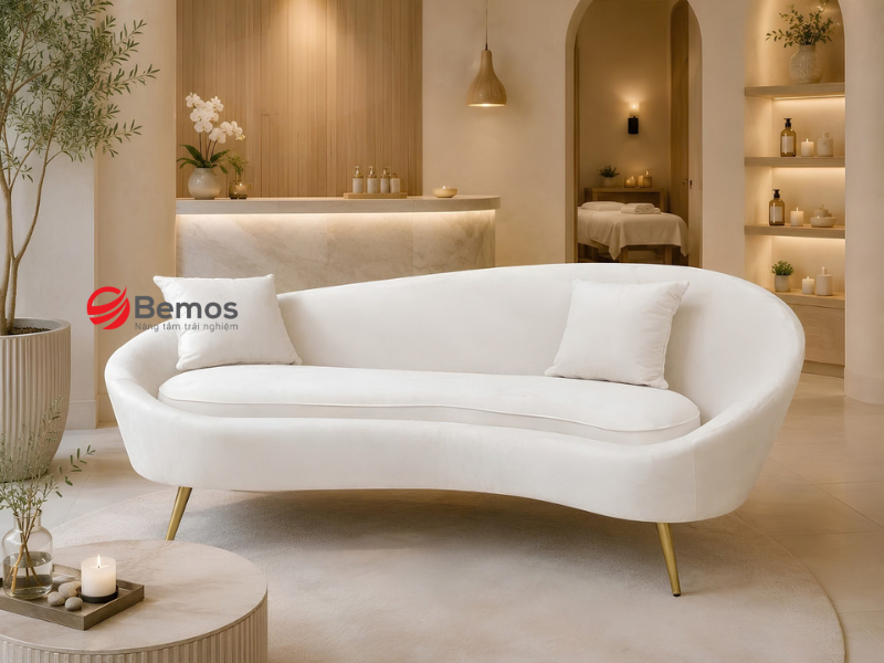 Cách chọn độ dày đệm mút sofa đơn spa giúp khách ngồi êm ái