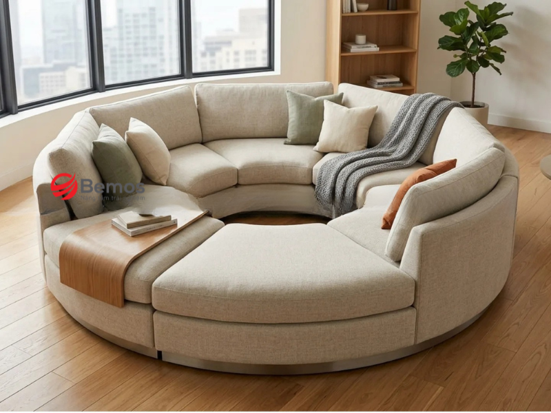 Sofa Góc Tròn - Điểm Nhấn Bo Cong Nghệ Thuật Và An Toàn Cho Trẻ Nhỏ