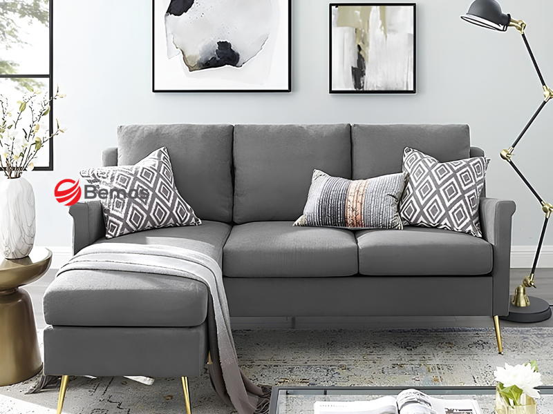 Sofa Giường Chữ L Đón Tiếp Khách Ngủ Lại Thoải Mái Tiện Nghi