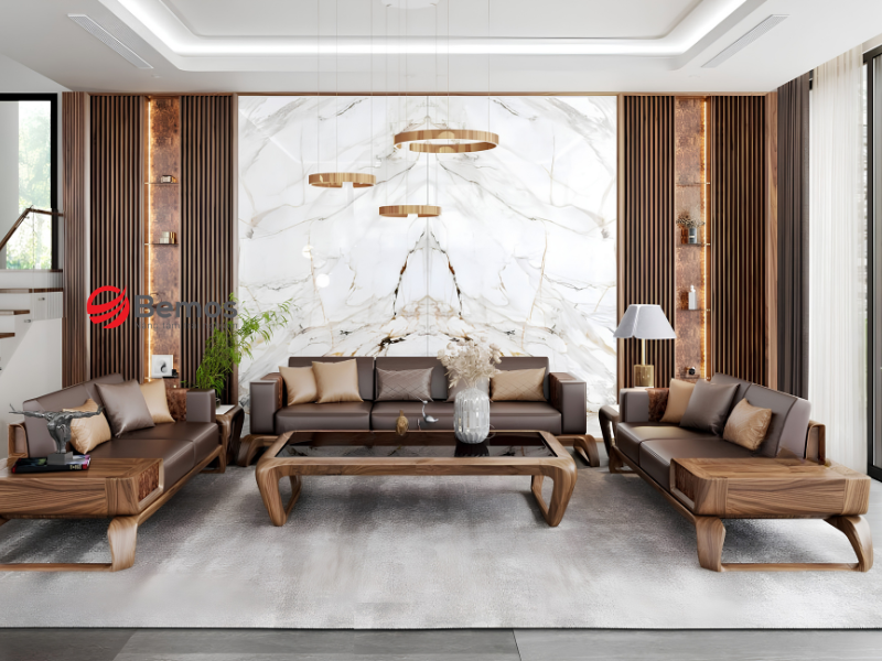 Mẫu Sofa Gỗ 1 Văng Tiện Dụng Cho Không Gian Sống Đẹp