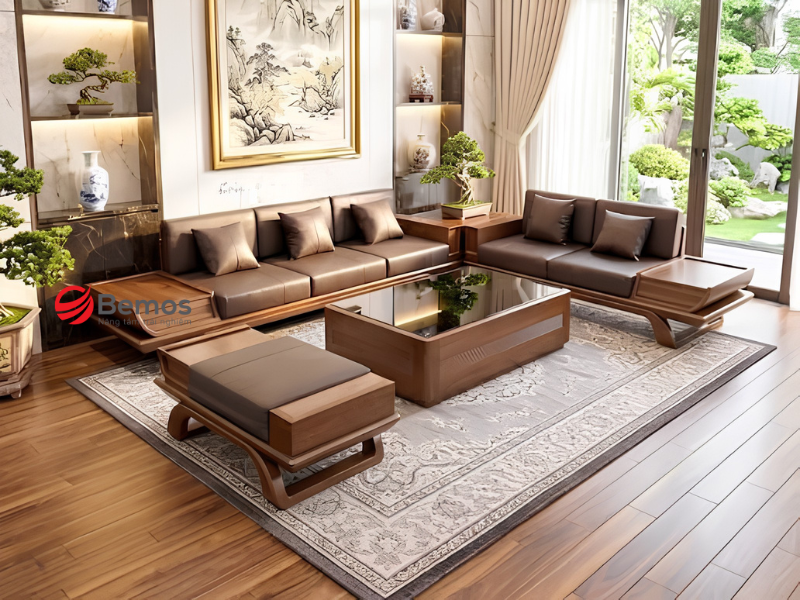 Cách Chọn Sofa Gỗ Băng Dài Cho Phòng Khách Lớn