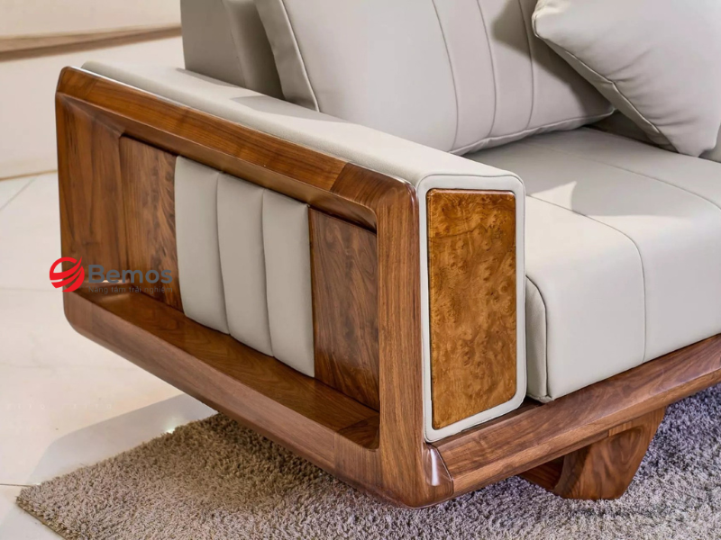 BST Sofa Gỗ Bọc Da Cao Cấp: Sự Hòa Quyện Giữa Mộc Mạc Và Đẳng Cấp