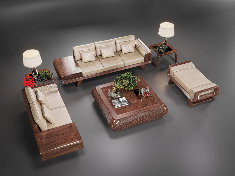 Xu hướng sử dụng sofa gỗ bọc da