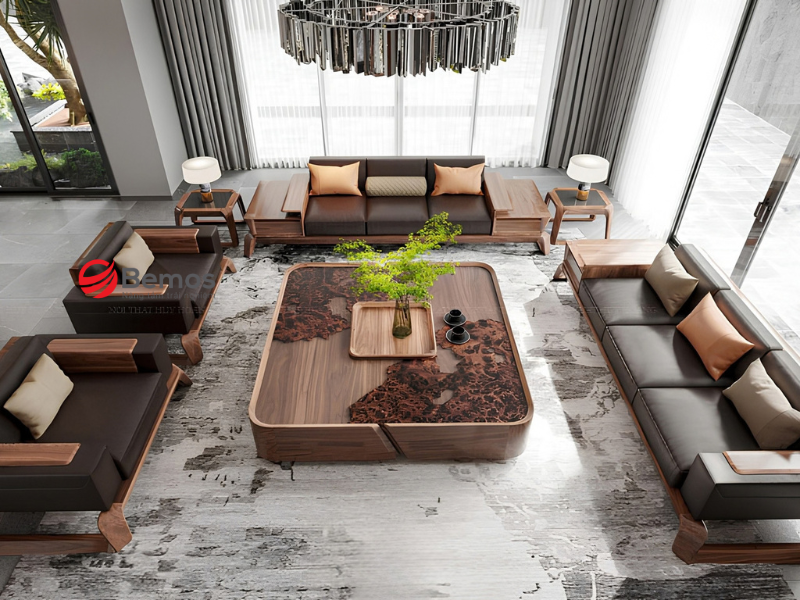 Sofa gỗ chân thuyền phù hợp với gu thẩm mỹ và không gian nào?