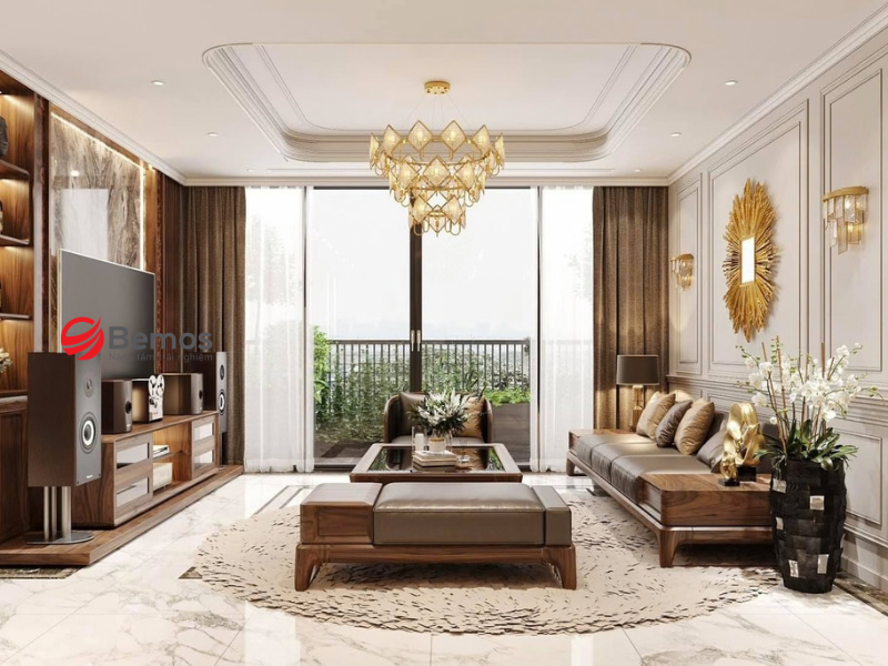 Sofa gỗ chung cư