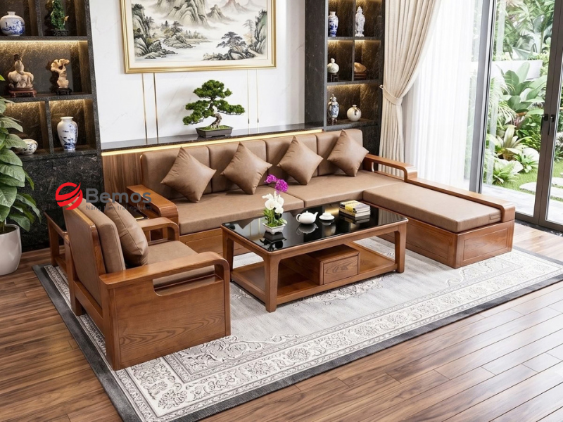 Những vị trí đặt ngăn kéo tiện dụng nhất trên sofa gỗ