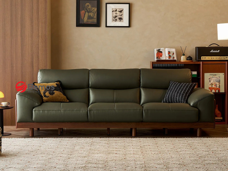 Sofa Gỗ Đệm Da Đẹp - Giải Pháp Sang Trọng, Sạch Sẽ Cho Nhà Có Trẻ Nhỏ