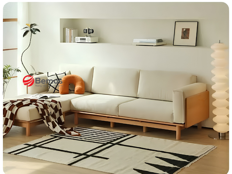 Ưu điểm linh hoạt vượt trội của thiết kế sofa gỗ đệm rời