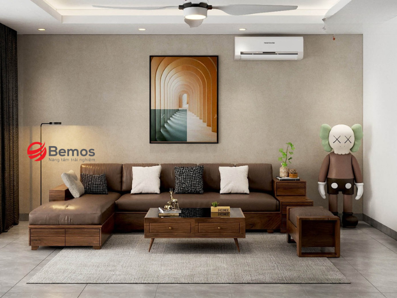 Sofa gỗ góc L