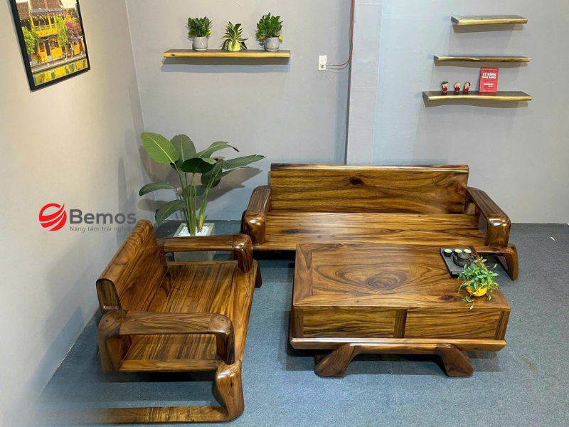 Sofa gỗ liền khối