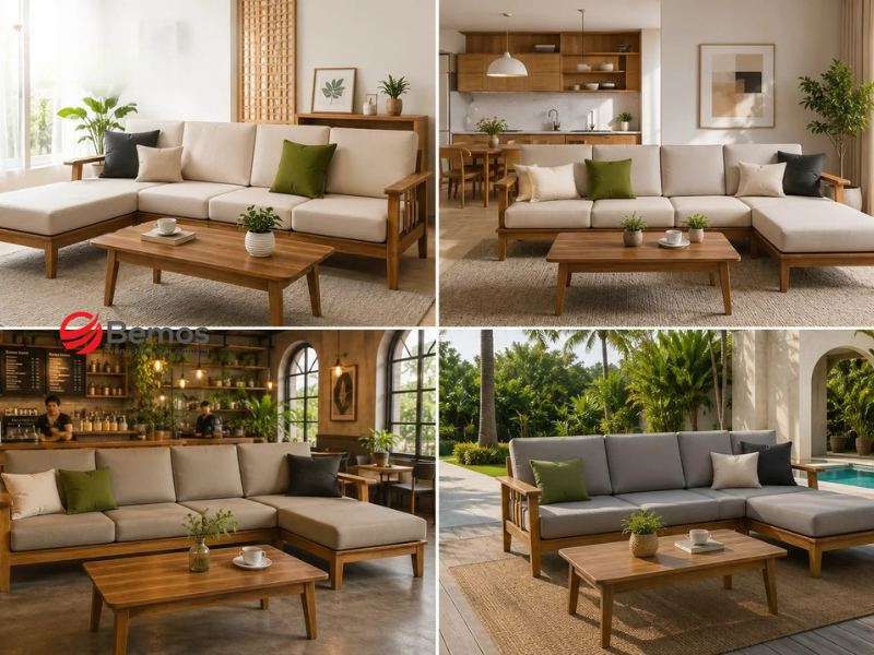Sofa Gỗ Lót Nệm - Ưu Điểm Kép & Mẹo Chọn Chuẩn Bền Đẹp