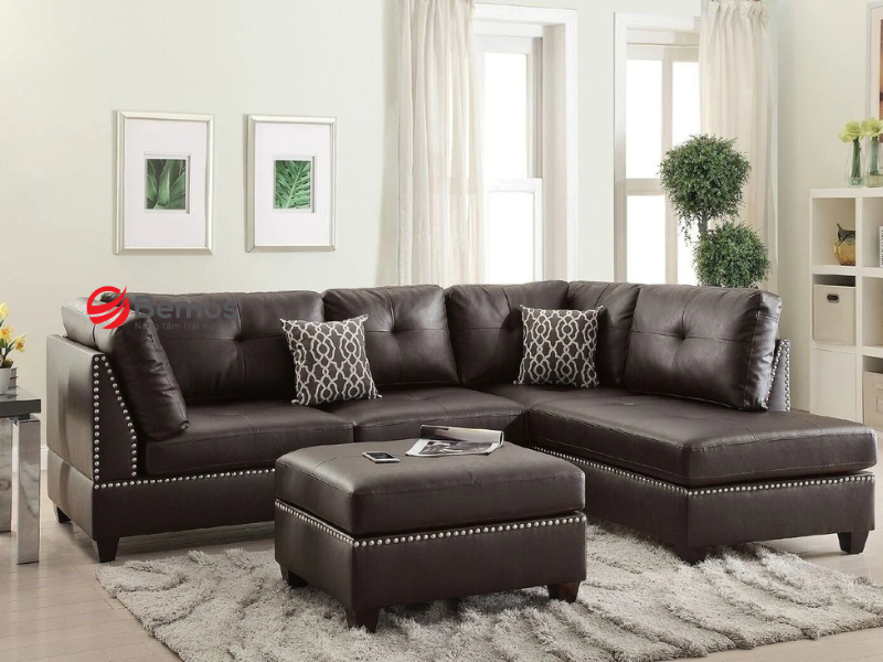 Tone màu sofa góc 1m8 giúp không gian nhỏ trông rộng hơn thực tế