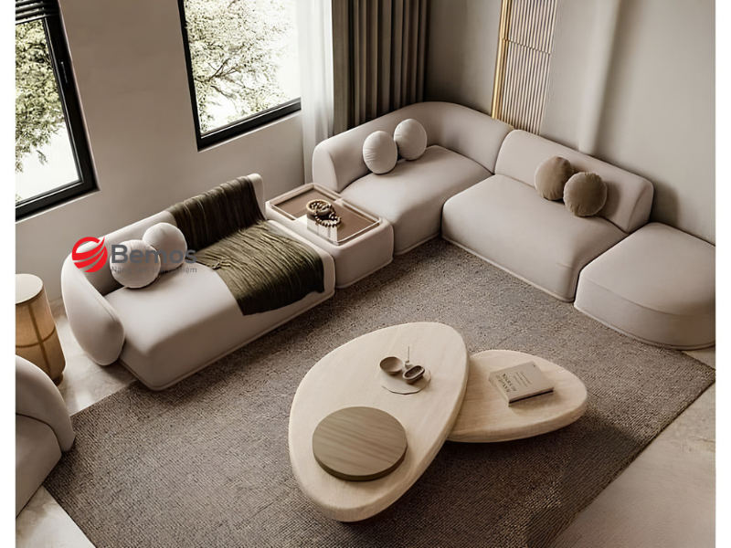 Kinh nghiệm chọn chiều dài phần góc chữ L cân xứng với bàn trà