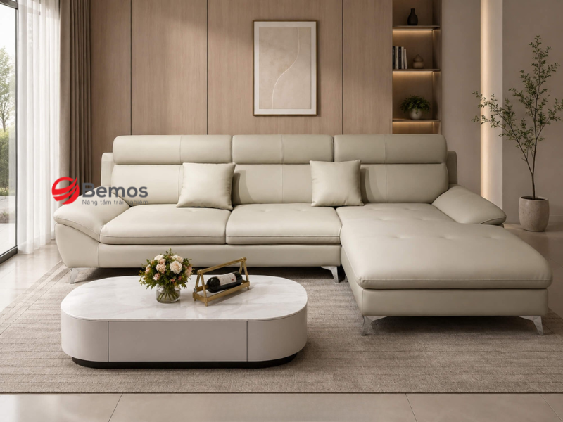 Sofa góc bọc da