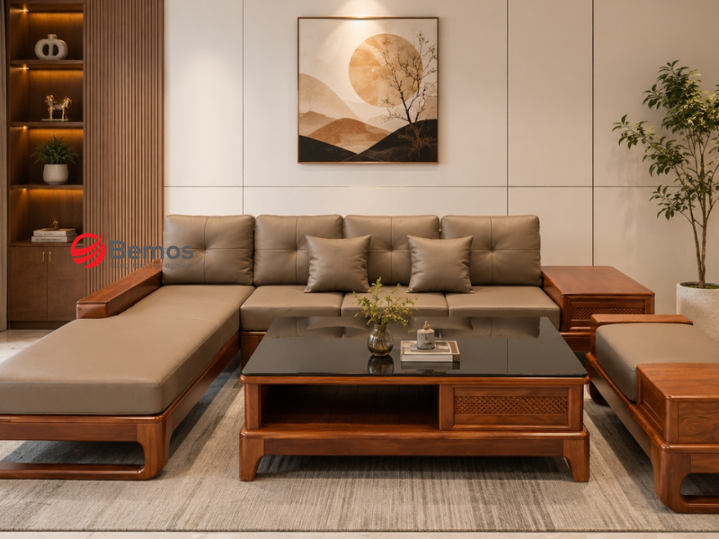 Sofa Góc Chân Quỳ - Kiểu Dáng Thanh Thoát, Mở Rộng Không Gian