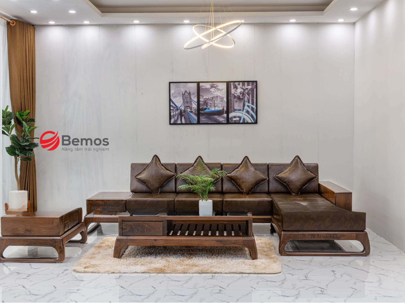 Đánh giá độ bền của sofa góc chữ L gỗ sồi tự nhiên