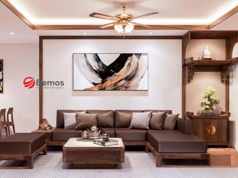 Ưu nhược điểm thực tế của sofa chữ L gỗ sồi tự nhiên