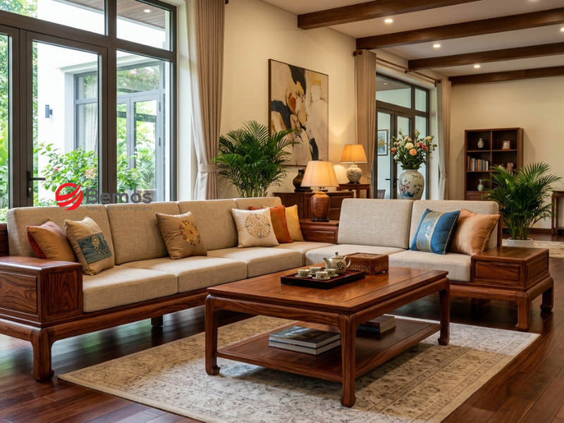 Kinh Nghiệm Chọn Sofa Góc Gỗ Hương Chuẩn Chất Lượng, Bền Đẹp 
