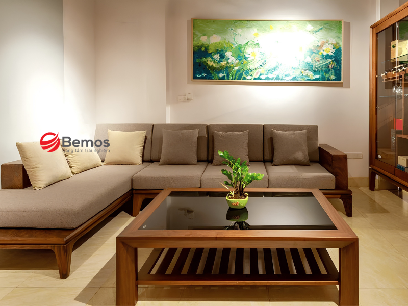 Giá trị phong thủy và độ bền của sofa góc gỗ hương