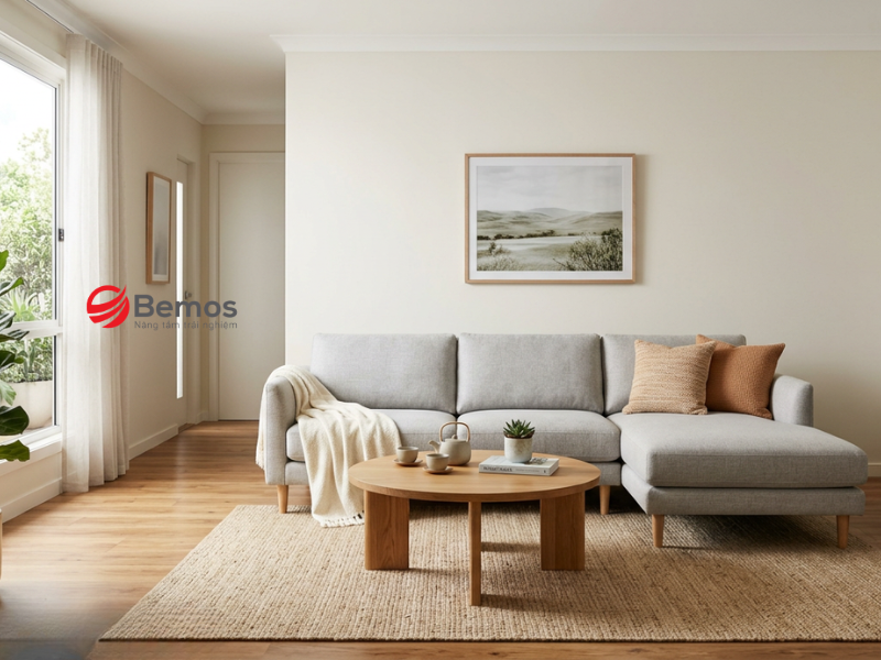 Sofa Góc L Nỉ Êm Ái, Trẻ Trung Cho Căn Hộ Hiện Đại