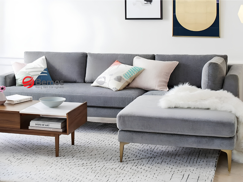 sofa góc vải