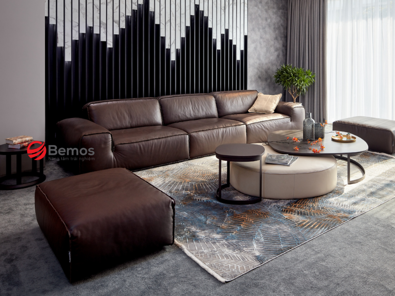 Sofa văn phòng màu nâu
