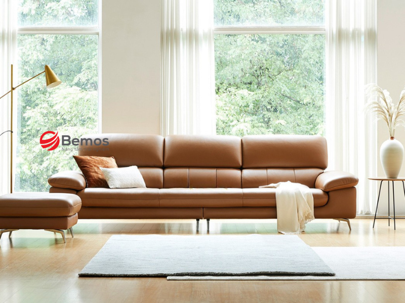Sofa văng da bò thật