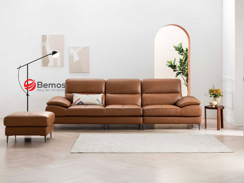 Sofa văng da 2 chỗ hay 3 chỗ phù hợp với phòng khách bao nhiêu m²?