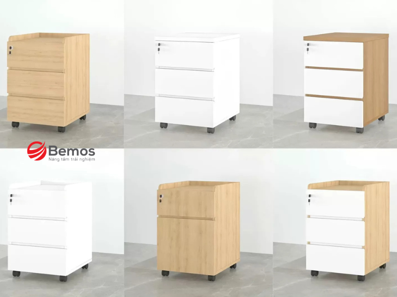 Bố trí hộc tủ cá nhân thuận tiện cho ghế xoay làm việc