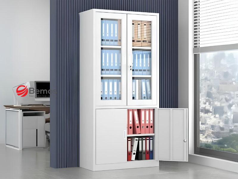 Tủ Tài Liệu Màu Trắng - Điểm Nhấn Tối Giản Cho Văn Phòng Hiện Đại